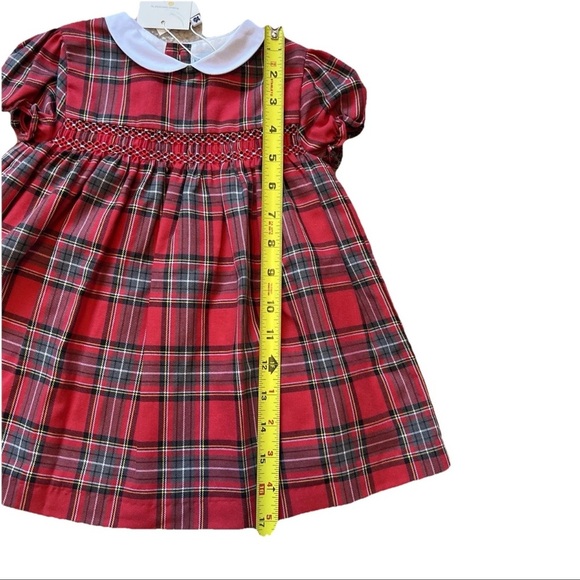 Tutto Piccolo Smocked Plaid Dress Red Girl’s 24 Months 2T Collared Holiday Party - Picture 16 of 16